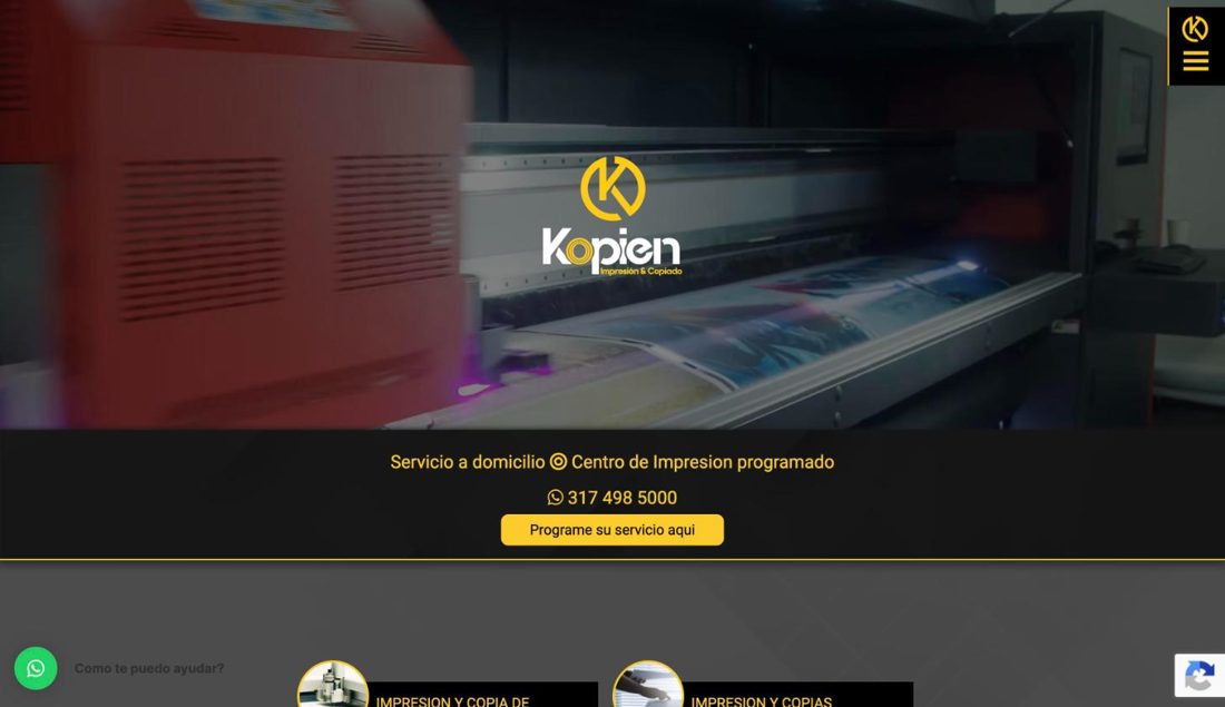 Kopien website homepage