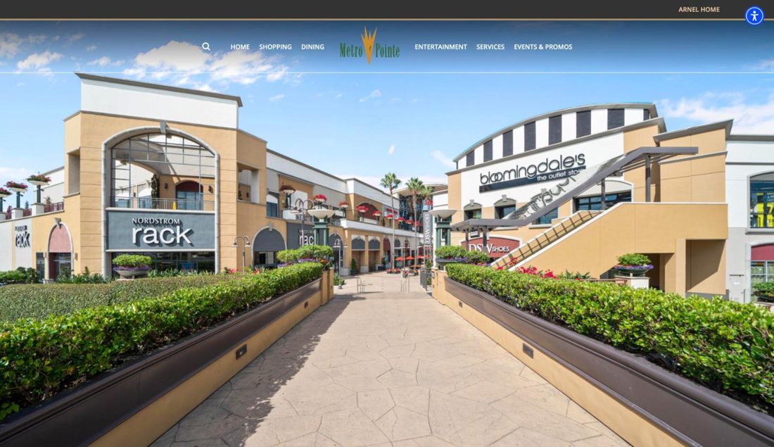 Metro Pointe website homepage